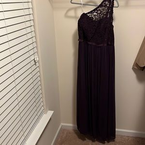 Celebrate floor length dark purple dress size 18 dress worn as a bridesmaid